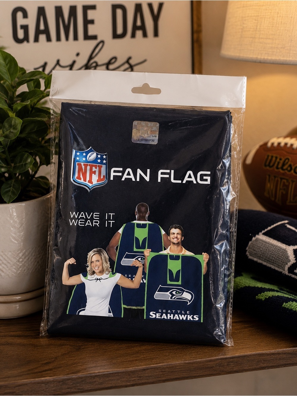 Seattle Seahawks NFL Fan Flag Cape | Wearable Team Spirit Banner New